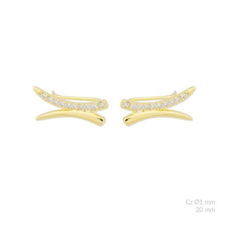 Boucles d'oreilles en Argent avec oxyde de zirconium