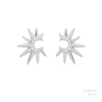 Silver earrings with cubic...