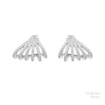 Silver earrings with cubic...