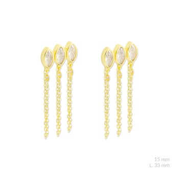 Silver earrings with cubic...