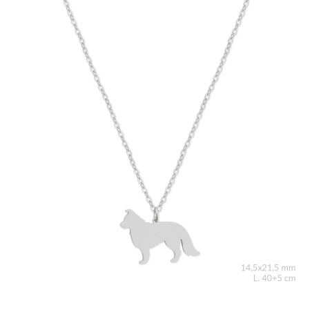 Sautoir en Argent | Border Collie