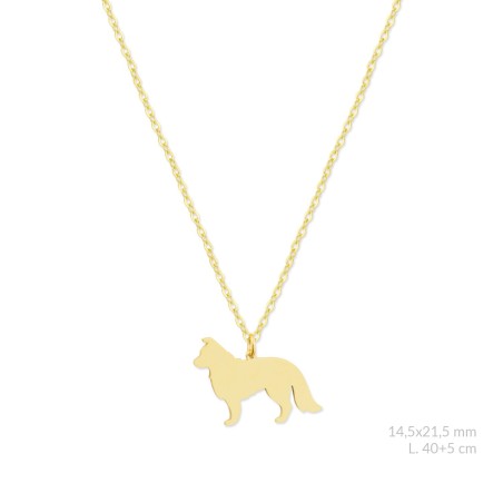Silver necklace | Border Collie