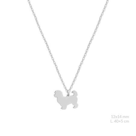 Silver necklace | Bichon Maltese