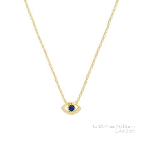 Gargantilha em Prata Esterlina com zircônia