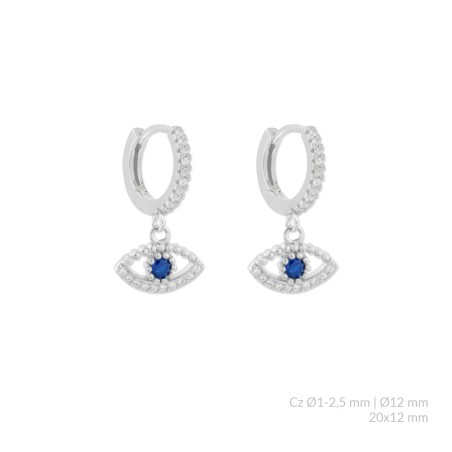 Silver earrings with cubic zirconium