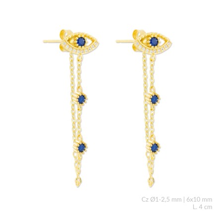 Silver earrings with cubic zirconium