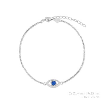 Pulsera de Plata de Ley con...