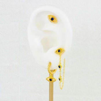 Silver earrings with cubic... 2