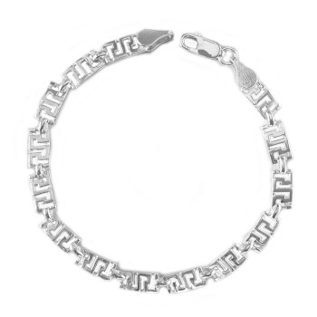 Pulsera Plata Lisa Greca 2