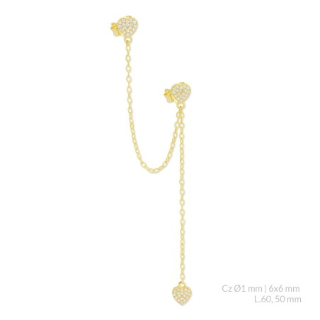 Boucles d'oreilles en Argent avec oxyde de zirconium