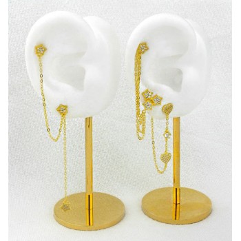 Silver earrings with cubic... 2