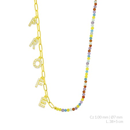 Gargantilla de Plata de Ley y circonitas