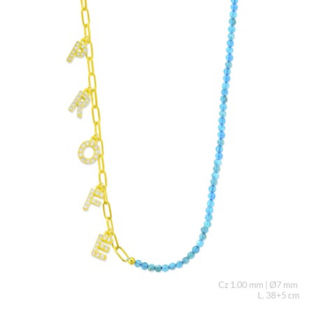 Gargantilla de Plata de Ley y circonitas