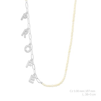 Silver necklace with cubic... 2
