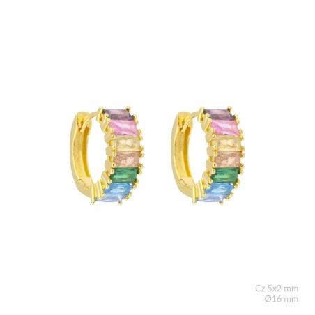 Boucles d'oreilles en Argent avec oxyde de zirconium