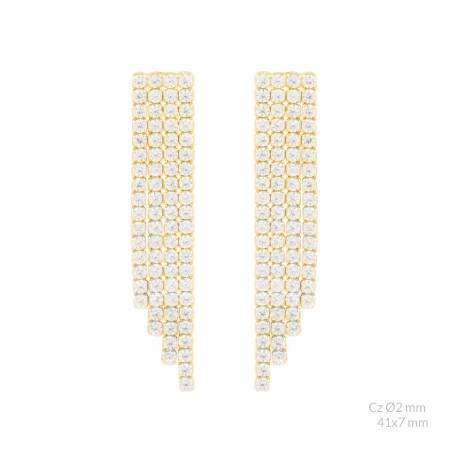 Silver earrings with cubic zirconium