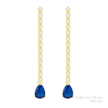 Silver earrings with cubic...