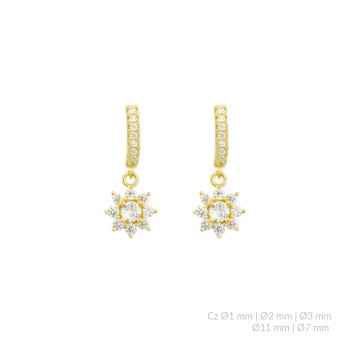 Silver earrings with cubic...