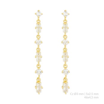 Silver earrings with cubic...