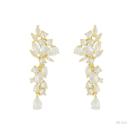 Pendientes de Plata de Ley con circonitas