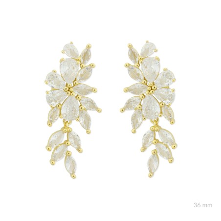 Silver earrings with cubic zirconium