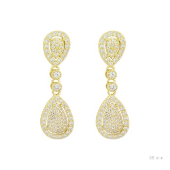 Silver earrings with cubic...