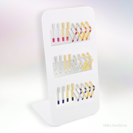 Présentoir - 12 paires de boucles d'oreilles