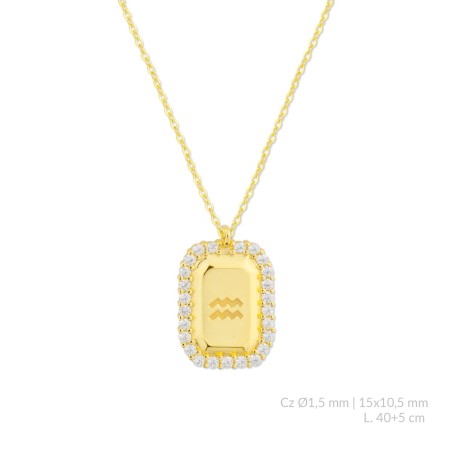 Sautoir en Argent avec oxyde de zirconium | Aquarium