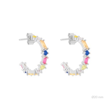 Silver earrings with cubic zirconium