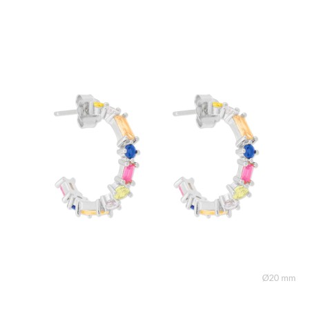 Brincos de Prata Esterlina com zircônia