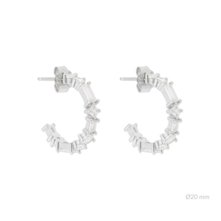 Silver earrings with cubic zirconium