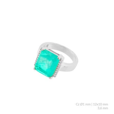 Bague en Argent avec oxyde de zirconium