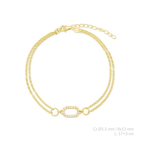 Bracelet en Argent avec oxyde de zirconium