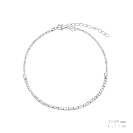 Bracelet en Argent avec oxyde de zirconium