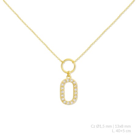 Silver necklace with cubic zirconium