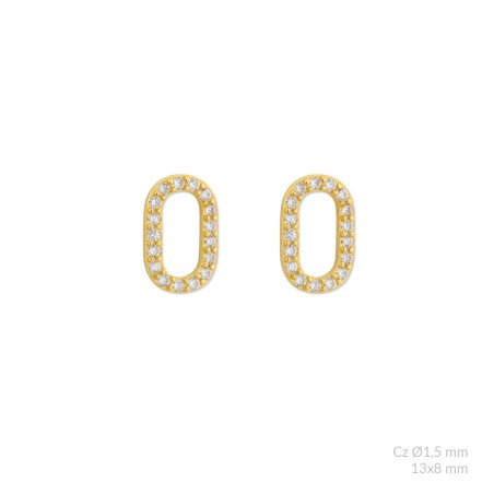 Brincos de Prata Esterlina com zircônia