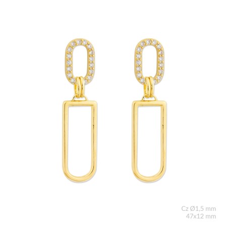 Silver earrings with cubic zirconium