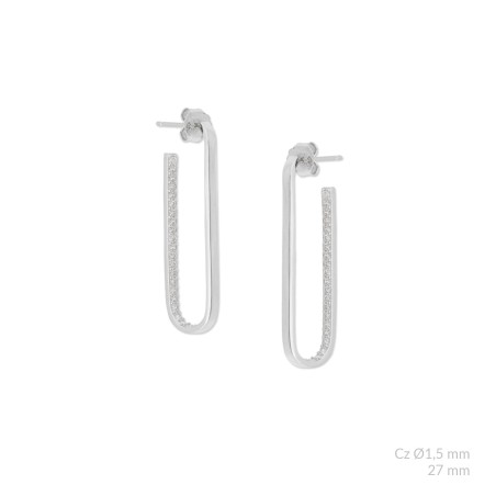Boucles d'oreilles en Argent avec oxyde de zirconium