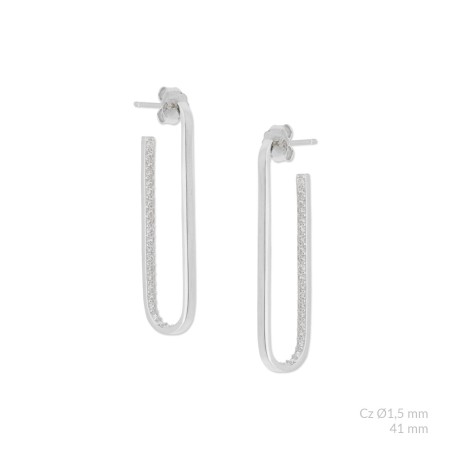 Boucles d'oreilles en Argent avec oxyde de zirconium