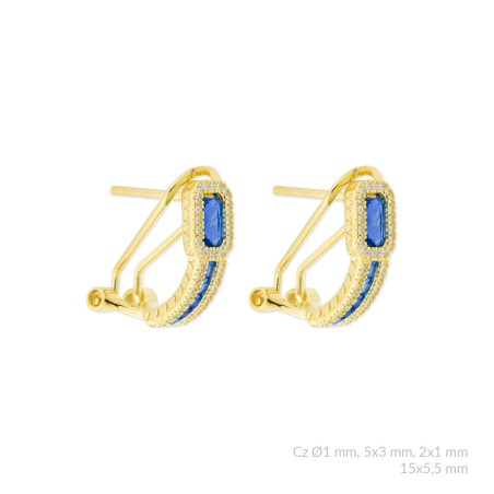 Boucles d'oreilles en Argent avec oxyde de zirconium