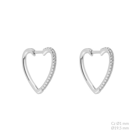 Boucles d'oreilles en Argent avec oxyde de zirconium