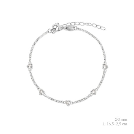 Bracelet en Argent avec oxyde de zirconium