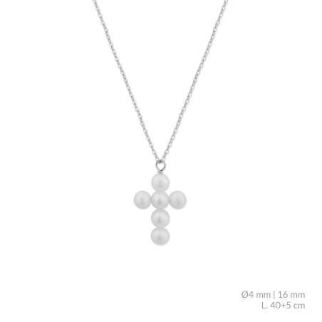 Silver necklace with cubic zirconium