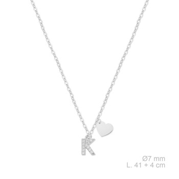 Silver necklace with cubic... 2