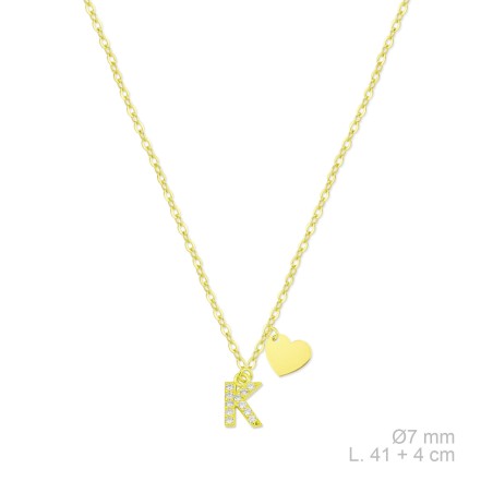 Gargantilha em Prata Esterlina com zircônia | K