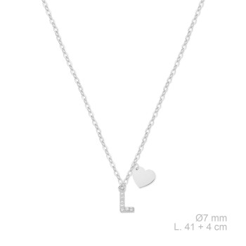 Silver necklace with cubic... 2