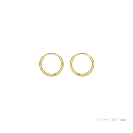 Boucles d'oreilles en Argent | Ø12 mm