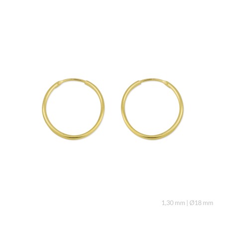 Boucles d'oreilles en Argent | Ø18 mm