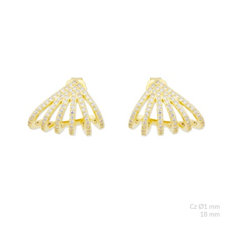 Pendientes de Plata de Ley con circonitas