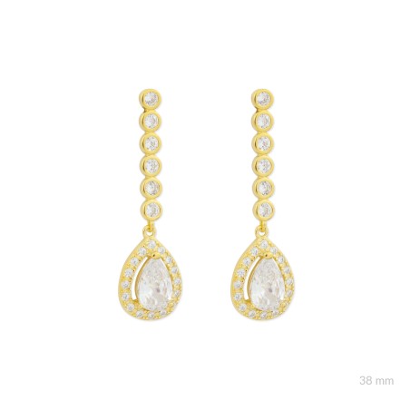 Boucles d'oreilles en Argent avec oxyde de zirconium